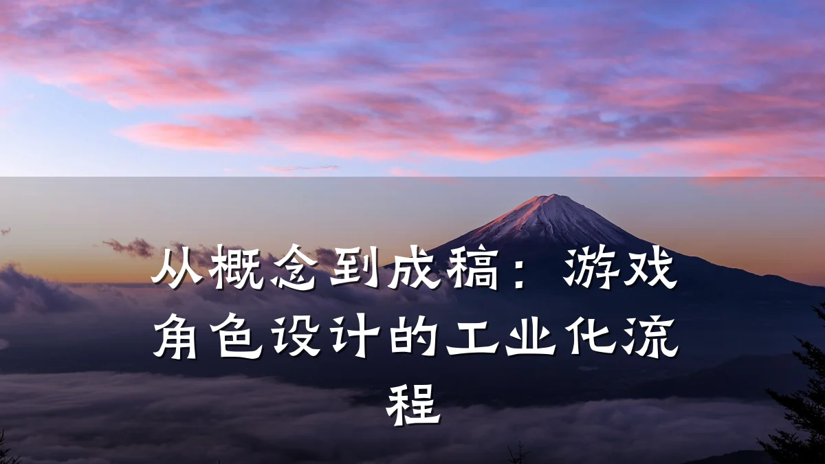 从概念到成稿:游戏角色设计的工业化流程