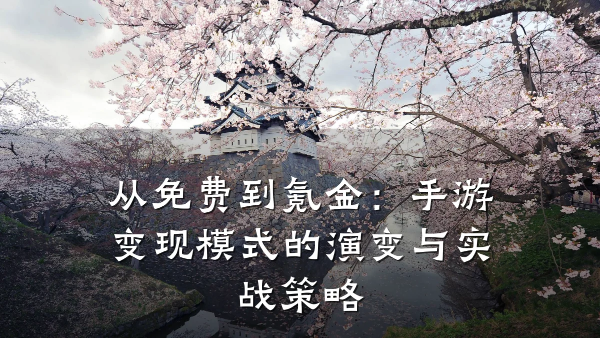 从免费到氪金：手游变现模式的演变与实战策略