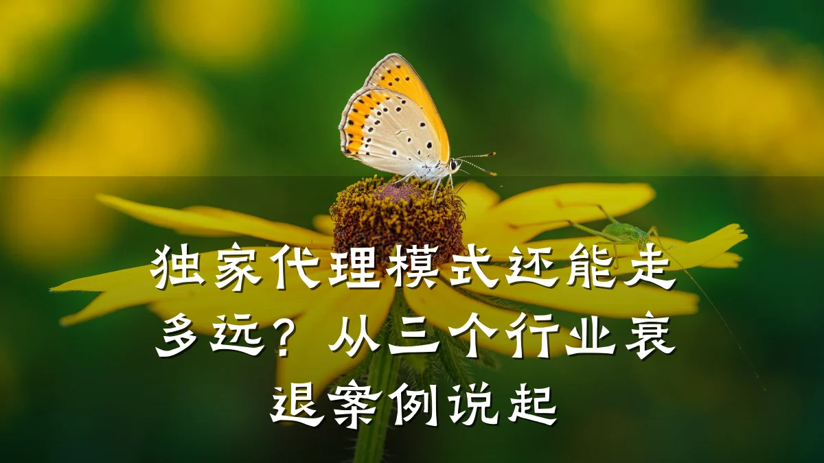 独家代理模式还能走多远?从三个行业衰退案例说起