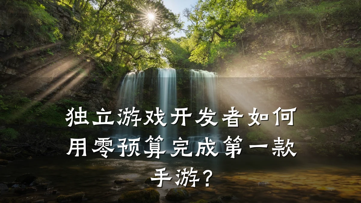独立游戏开发者如何用零预算完成第一款手游?