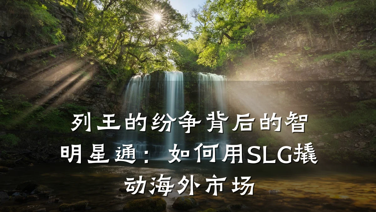 列王的纷争背后的智明星通:如何用SLG撬动海外市场