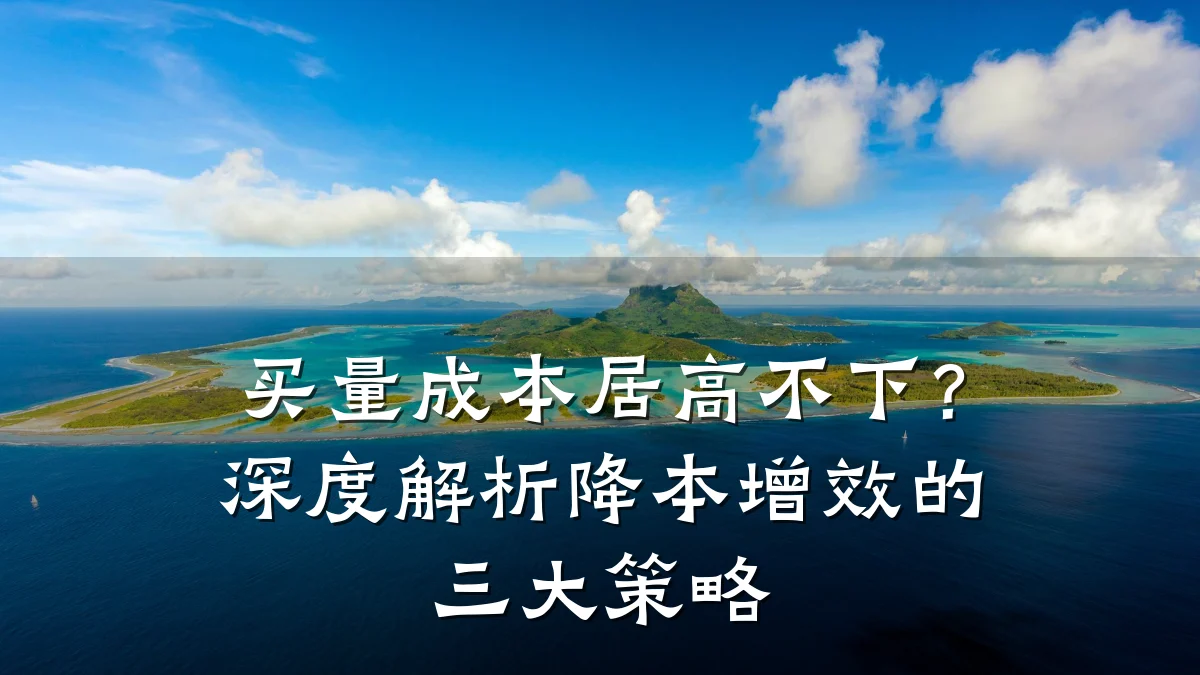 买量成本居高不下？深度解析降本增效的三大策略