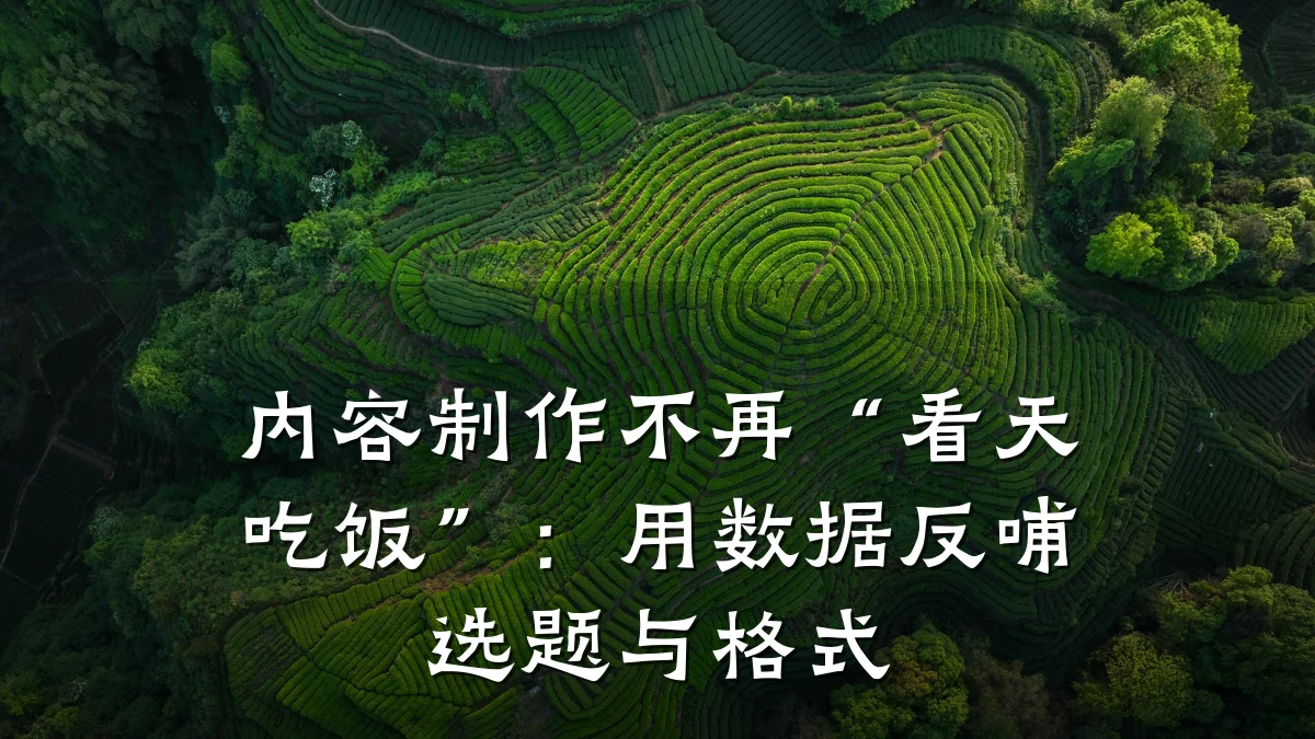 内容制作不再“看天吃饭”:用数据反哺选题与格式