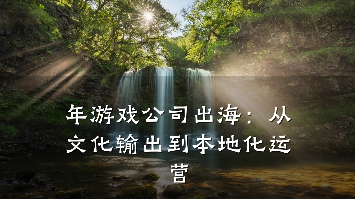 年游戏公司出海：从文化输出到本地化运营