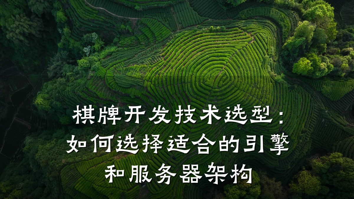 棋牌开发技术选型:如何选择适合的引擎和服务器架构