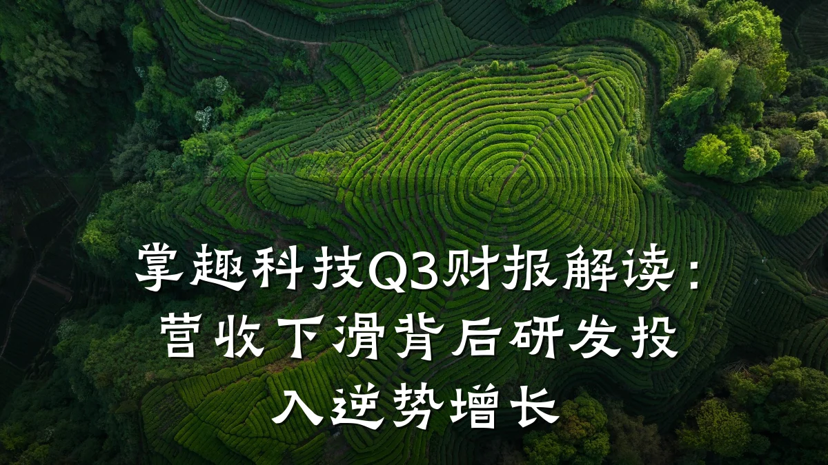 掌趣科技Q3财报解读:营收下滑背后研发投入逆势增长