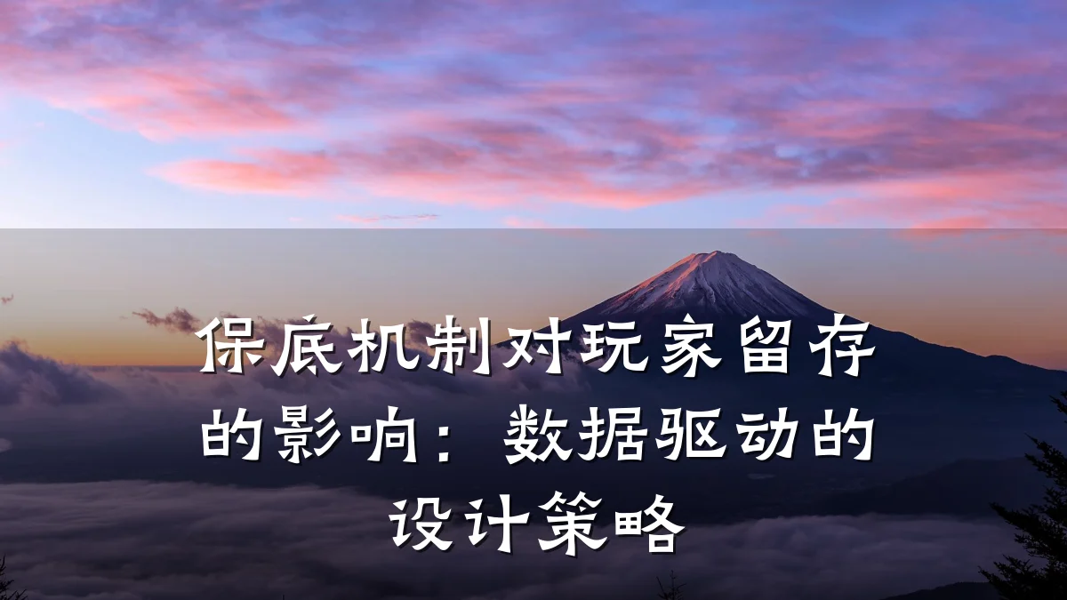 保底机制对玩家留存的影响:数据驱动的设计策略