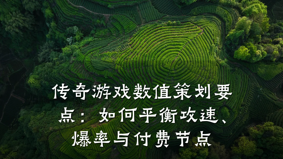 传奇游戏数值策划要点:如何平衡攻速、爆率与付费节点