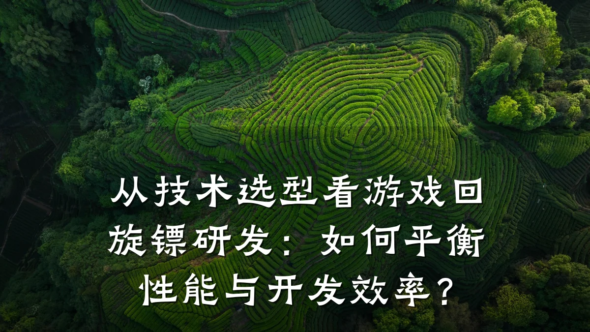 从技术选型看游戏回旋镖研发:如何平衡性能与开发效率?
