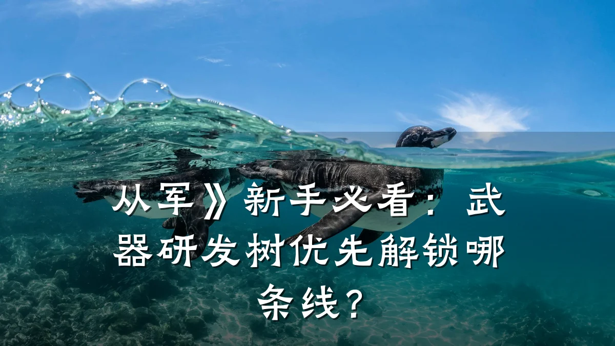 从军》新手必看:武器研发树优先解锁哪条线?