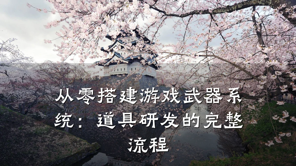 从零搭建游戏武器系统:道具研发的完整流程