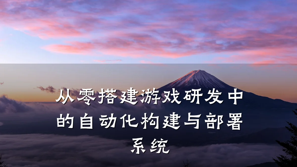 从零搭建游戏研发中的自动化构建与部署系统