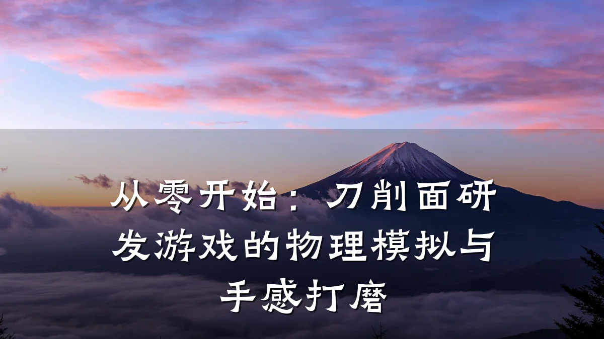 从零开始：刀削面研发游戏的物理模拟与手感打磨