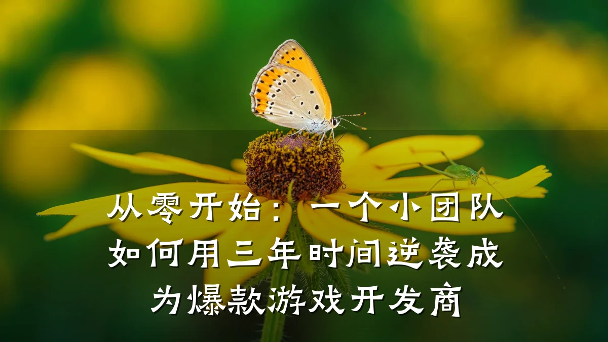 从零开始:一个小团队如何用三年时间逆袭成为爆款游戏开发商