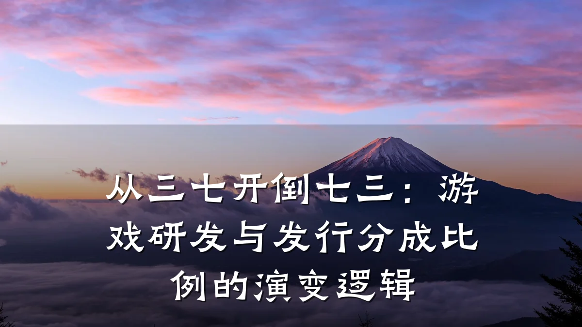 从三七开倒七三:游戏研发与发行分成比例的演变逻辑