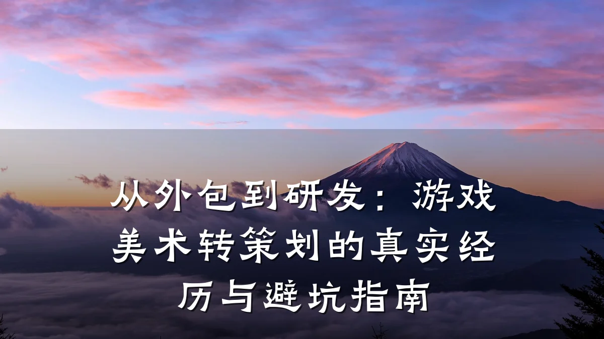 从外包到研发:游戏美术转策划的真实经历与避坑指南
