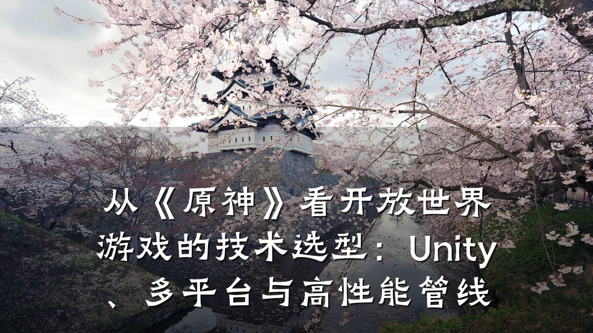 从《原神》看开放世界游戏的技术选型:Unity、多平台与高性能管线