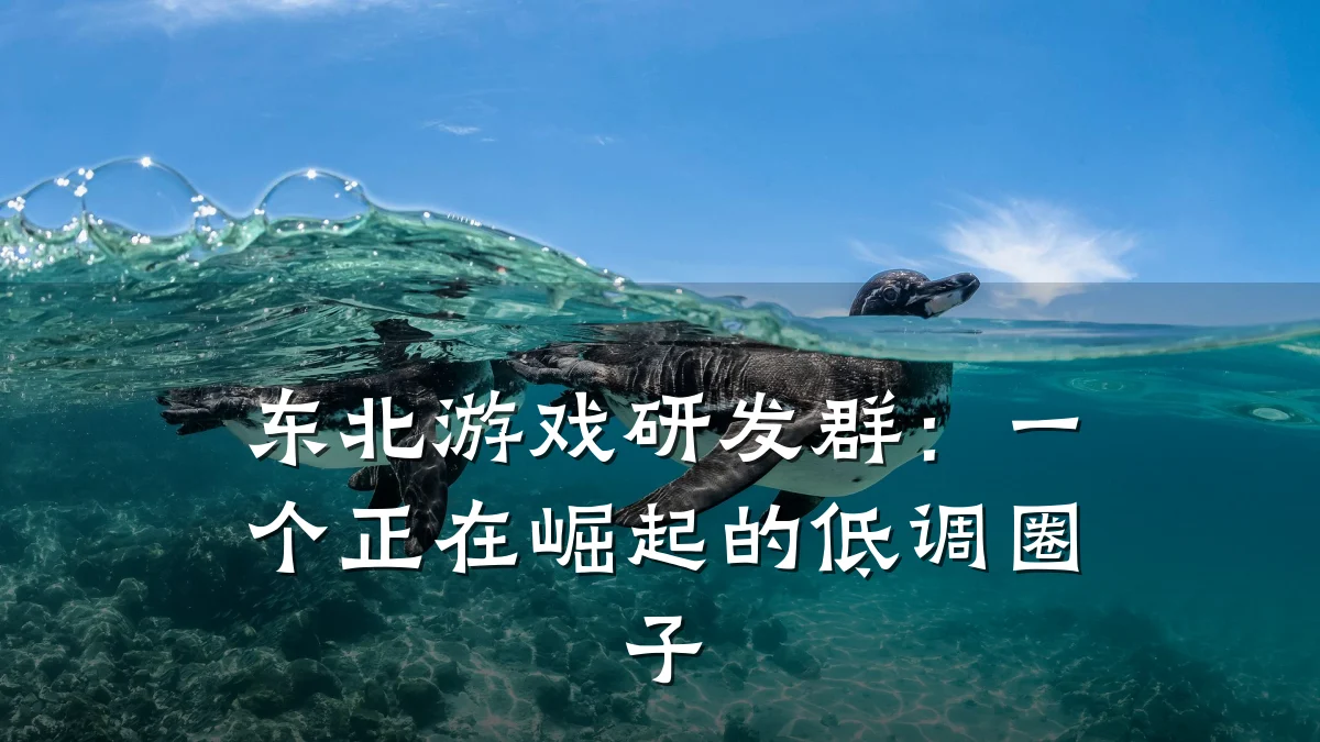 东北游戏研发群:一个正在崛起的低调圈子