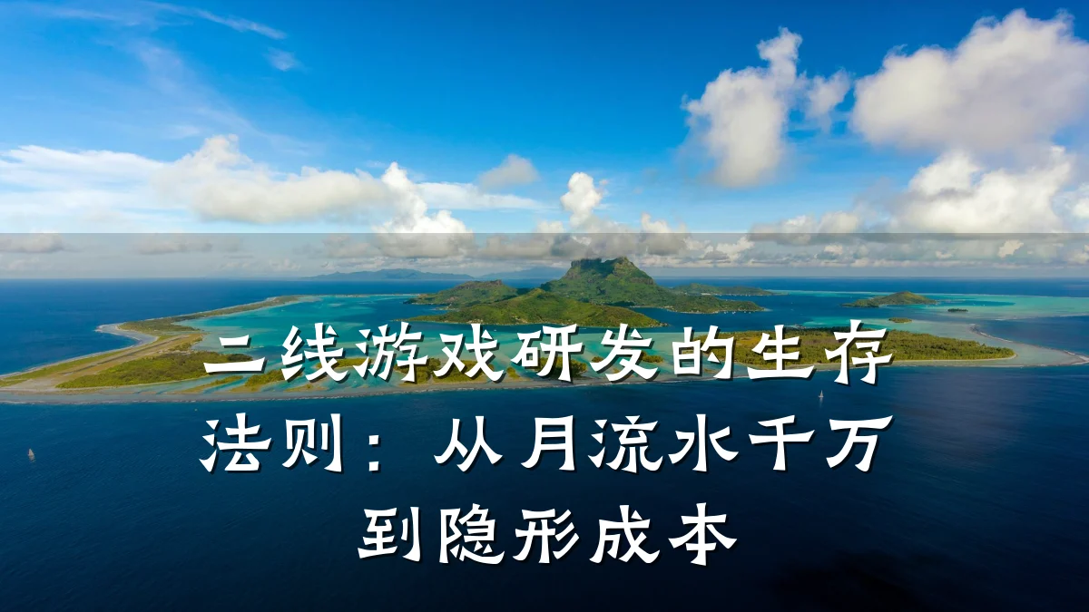 二线游戏研发的生存法则:从月流水千万到隐形成本