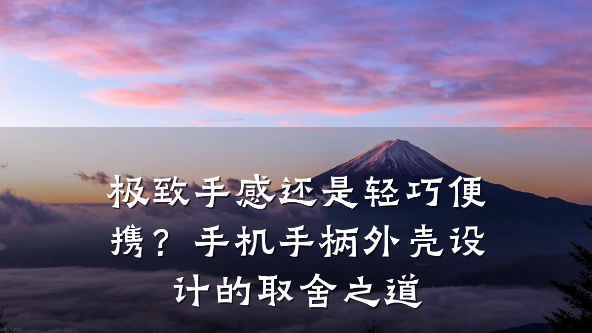极致手感还是轻巧便携?手机手柄外壳设计的取舍之道