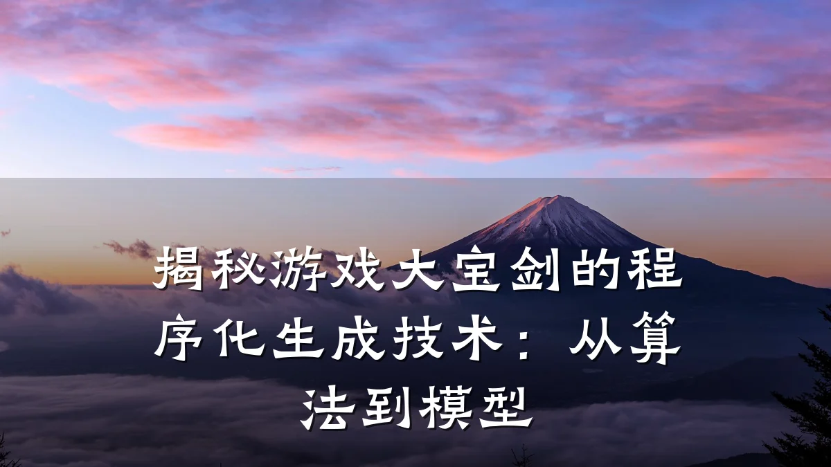 揭秘游戏大宝剑的程序化生成技术：从算法到模型