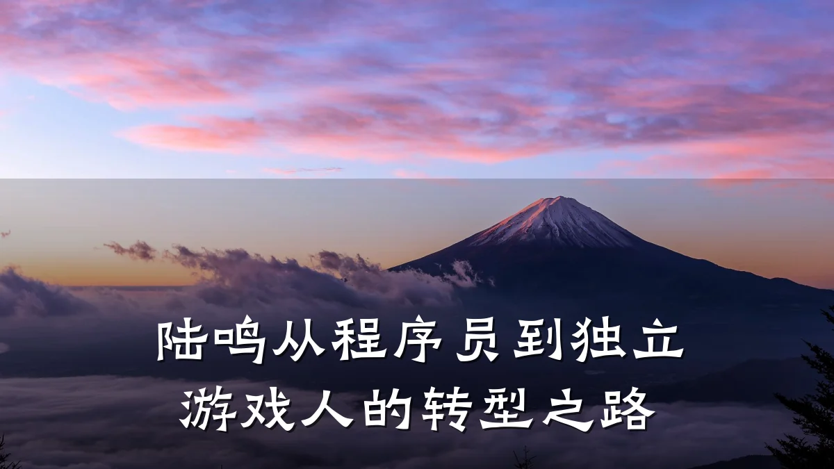 陆鸣从程序员到独立游戏人的转型之路