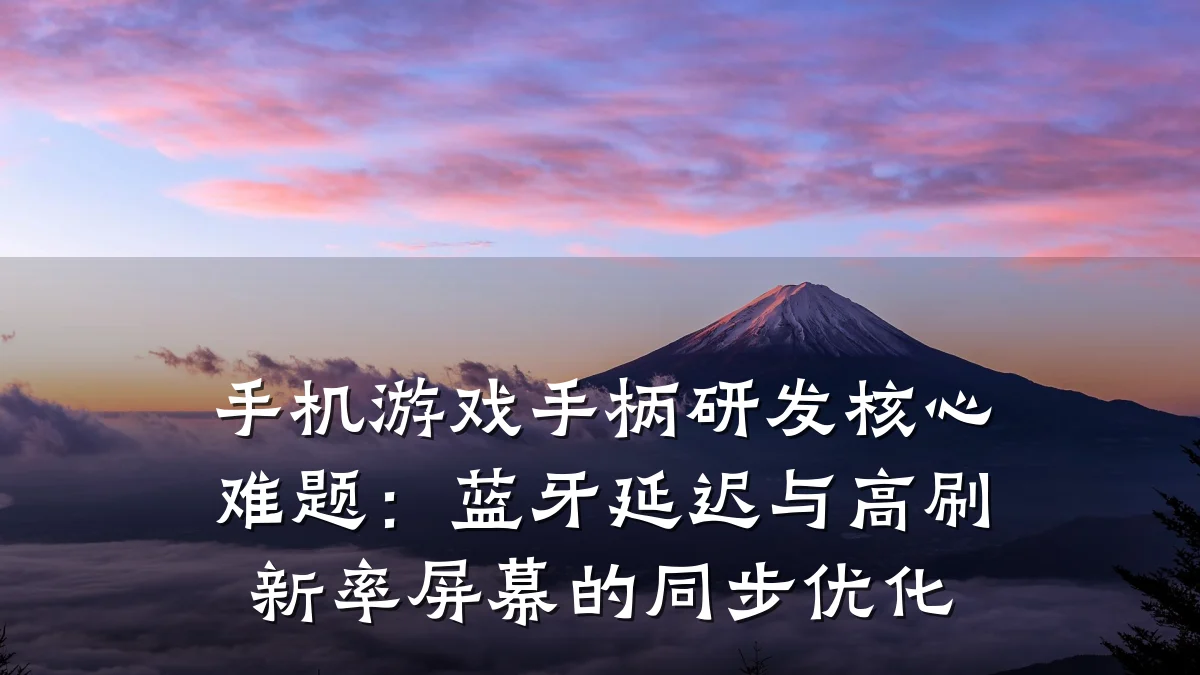 手机游戏手柄研发核心难题:蓝牙延迟与高刷新率屏幕的同步优化