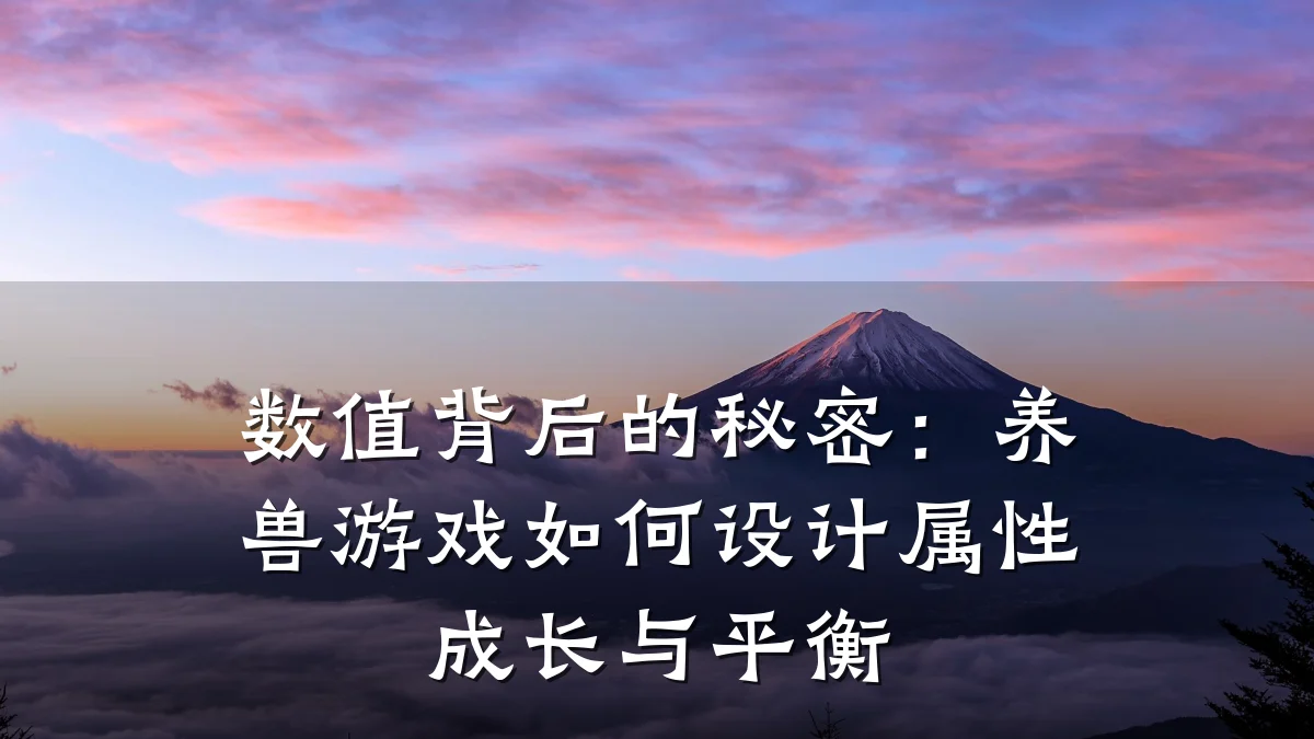 数值背后的秘密:养兽游戏如何设计属性成长与平衡