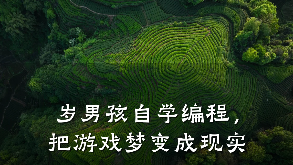 岁男孩自学编程,把游戏梦变成现实