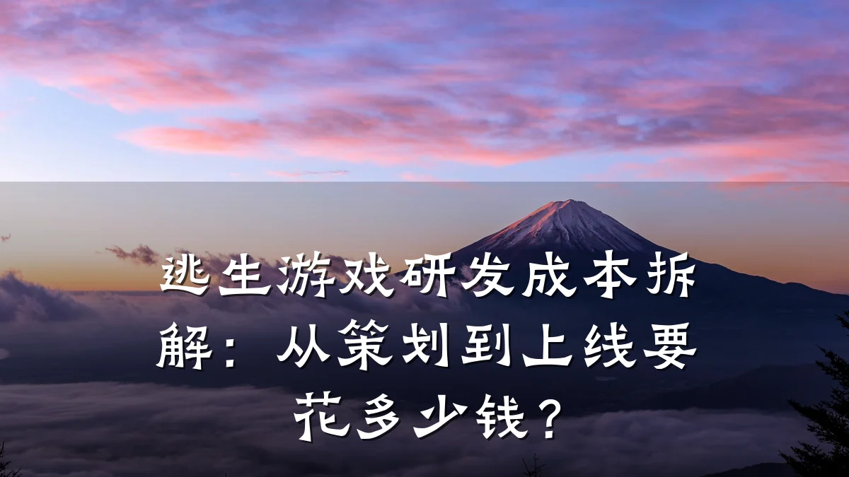 逃生游戏研发成本拆解:从策划到上线要花多少钱?