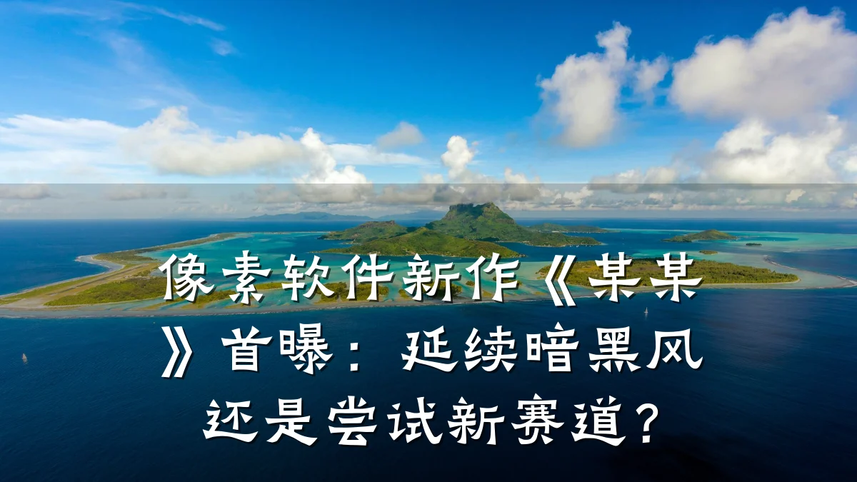 像素软件新作《某某》首曝:延续暗黑风还是尝试新赛道?