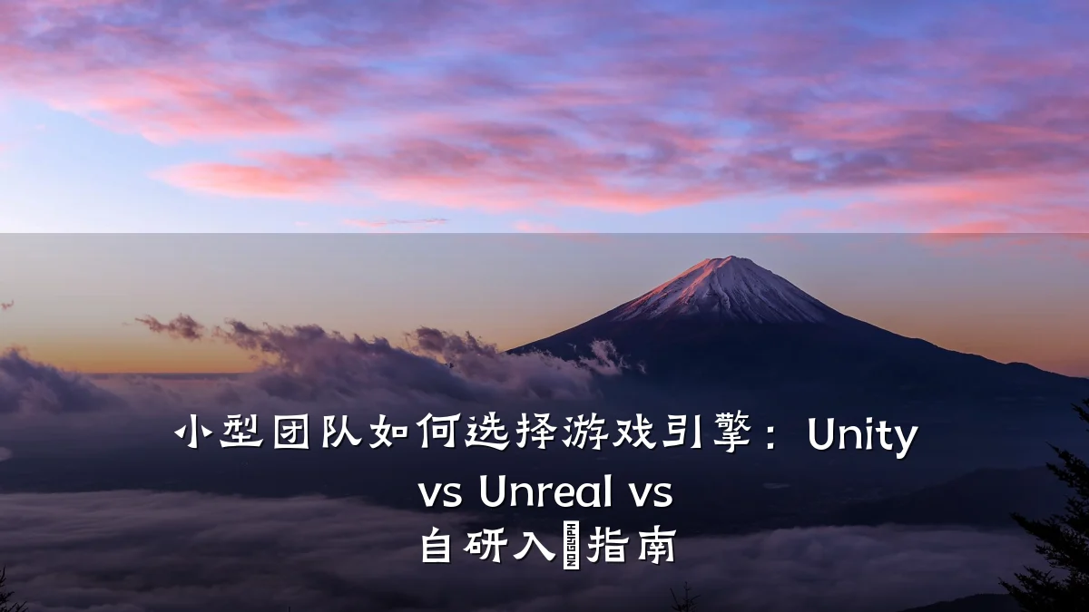 小型团队如何选择游戏引擎：Unity vs Unreal vs 自研入門指南