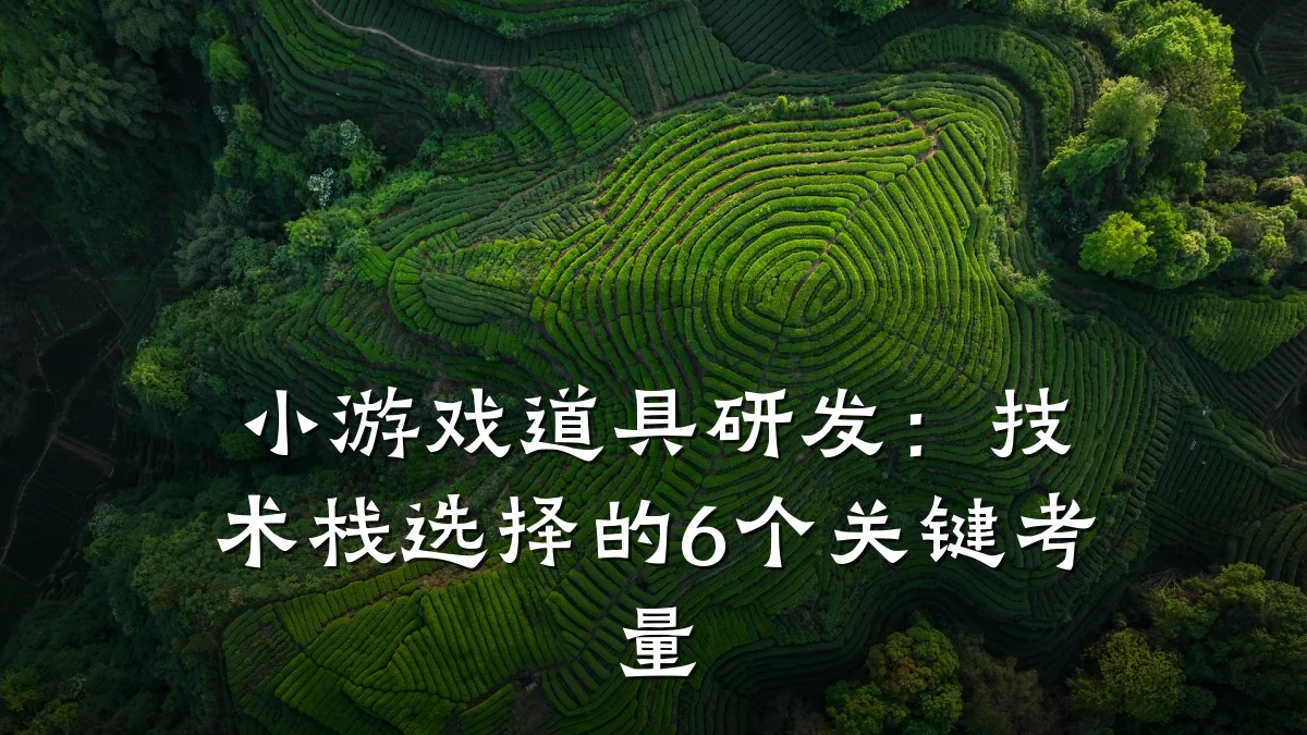 小游戏道具研发:技术栈选择的6个关键考量