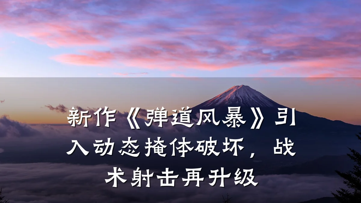 新作《弹道风暴》引入动态掩体破坏,战术射击再升级