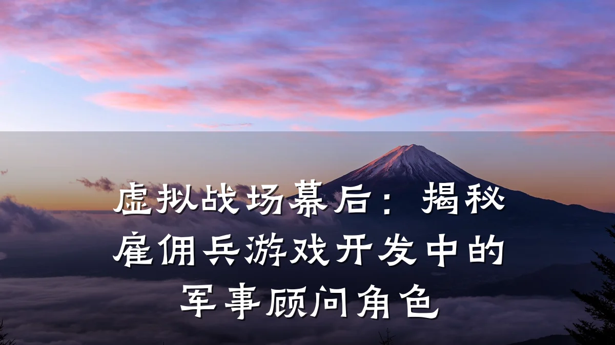 虚拟战场幕后:揭秘雇佣兵游戏开发中的军事顾问角色