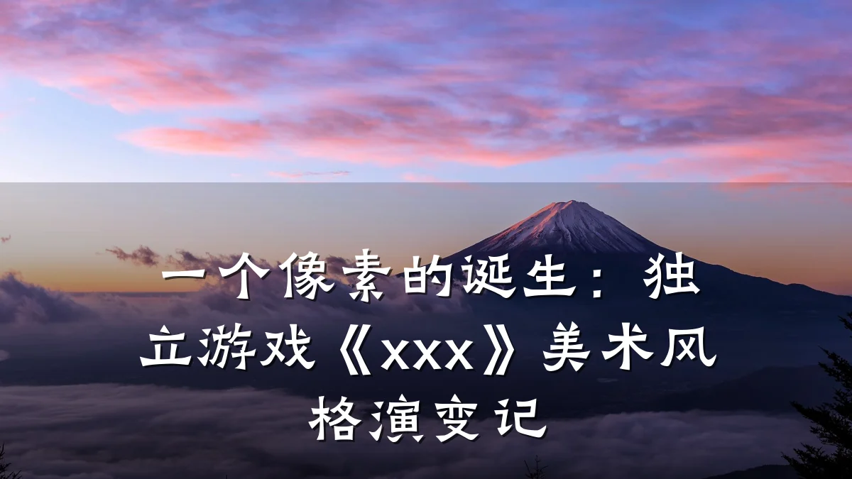 一个像素的诞生:独立游戏《xxx》美术风格演变记