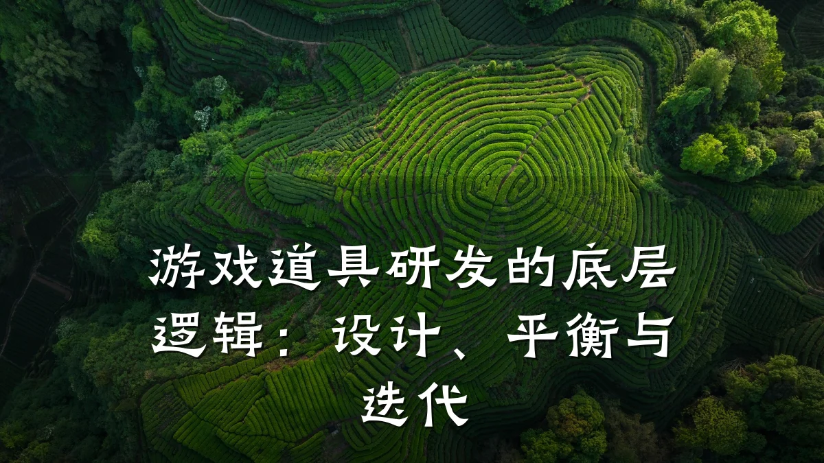 游戏道具研发的底层逻辑:设计、平衡与迭代
