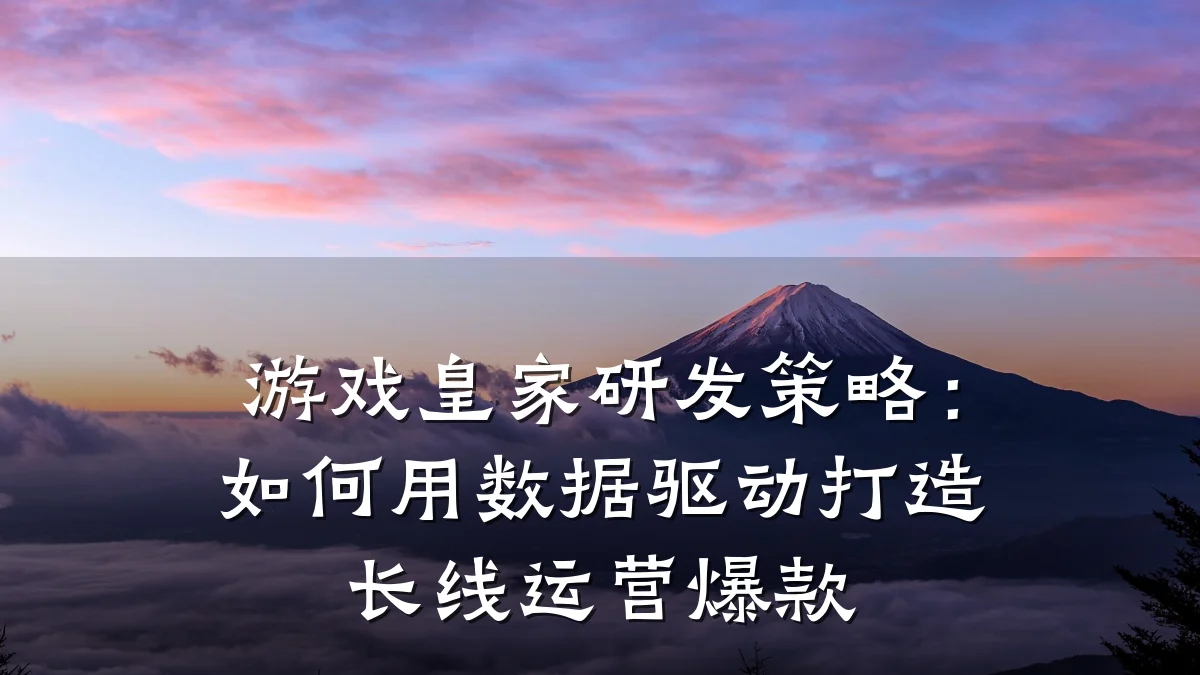 游戏皇家研发策略：如何用数据驱动打造长线运营爆款