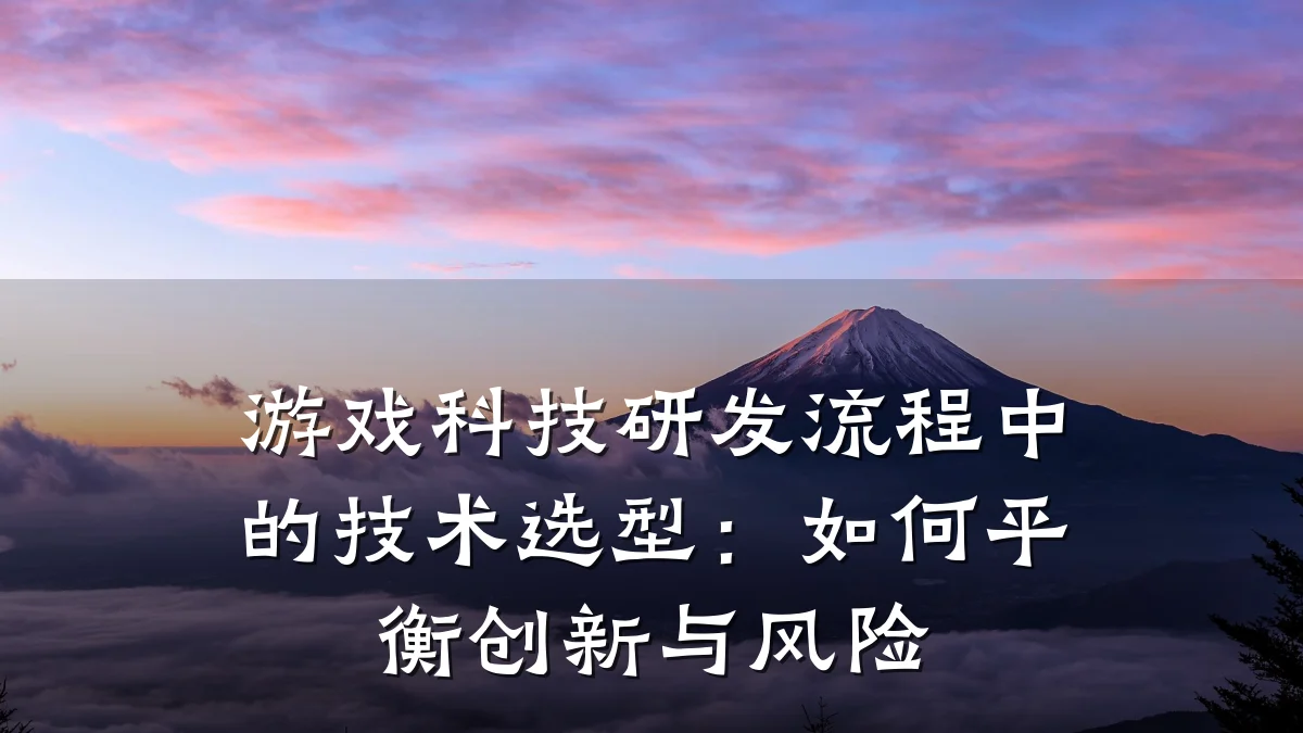 游戏科技研发流程中的技术选型:如何平衡创新与风险