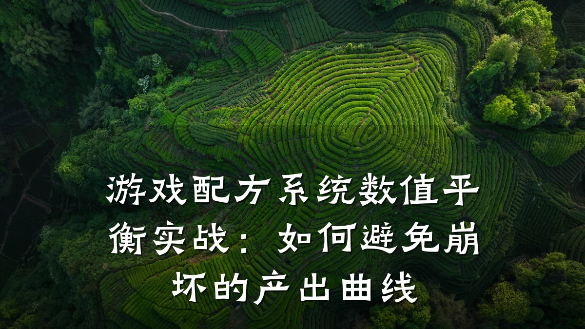 游戏配方系统数值平衡实战:如何避免崩坏的产出曲线