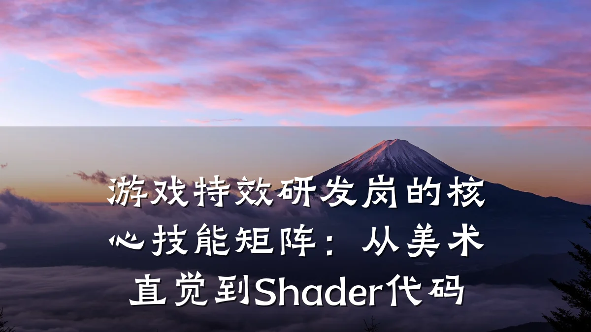 游戏特效研发岗的核心技能矩阵:从美术直觉到Shader代码
