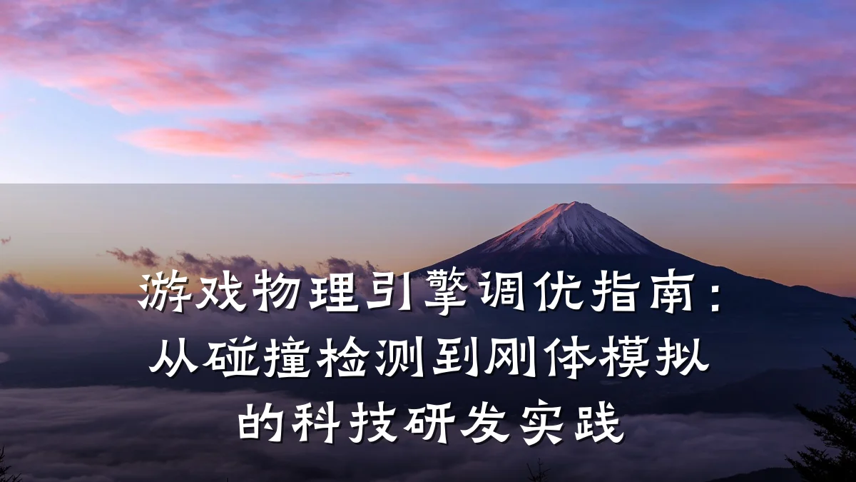 游戏物理引擎调优指南:从碰撞检测到刚体模拟的科技研发实践