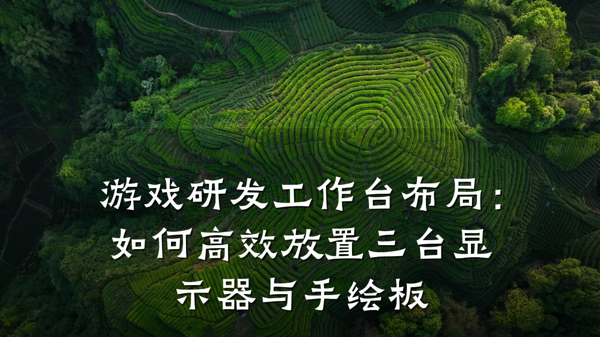 游戏研发工作台布局:如何高效放置三台显示器与手绘板
