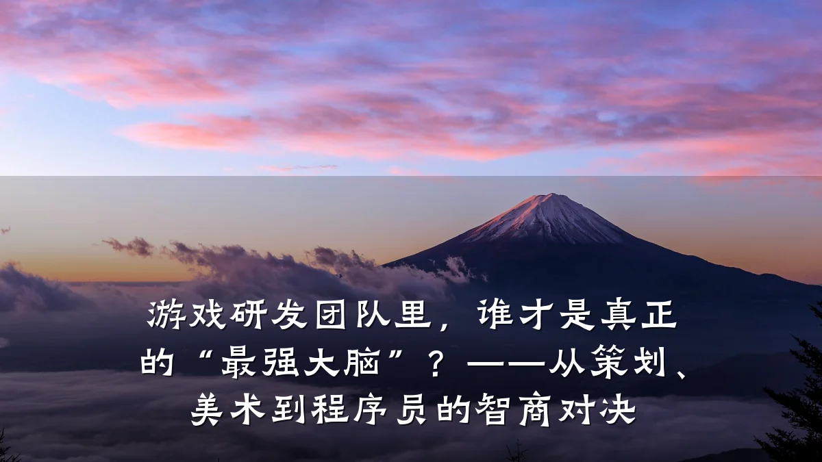 游戏研发团队里,谁才是真正的“最强大脑”?——从策划、美术到程序员的智商对决
