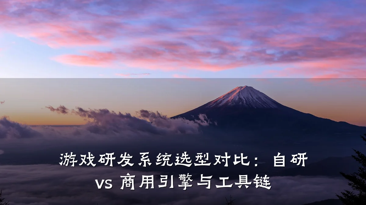 游戏研发系统选型对比:自研 vs 商用引擎与工具链