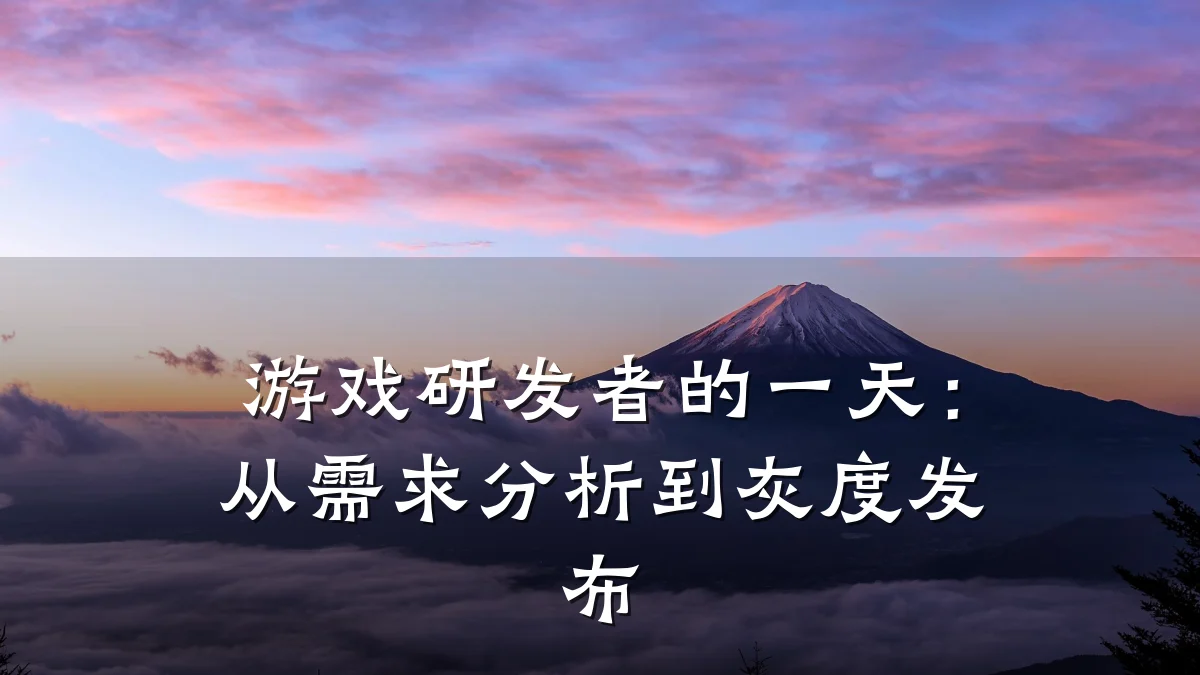 游戏研发者的一天:从需求分析到灰度发布