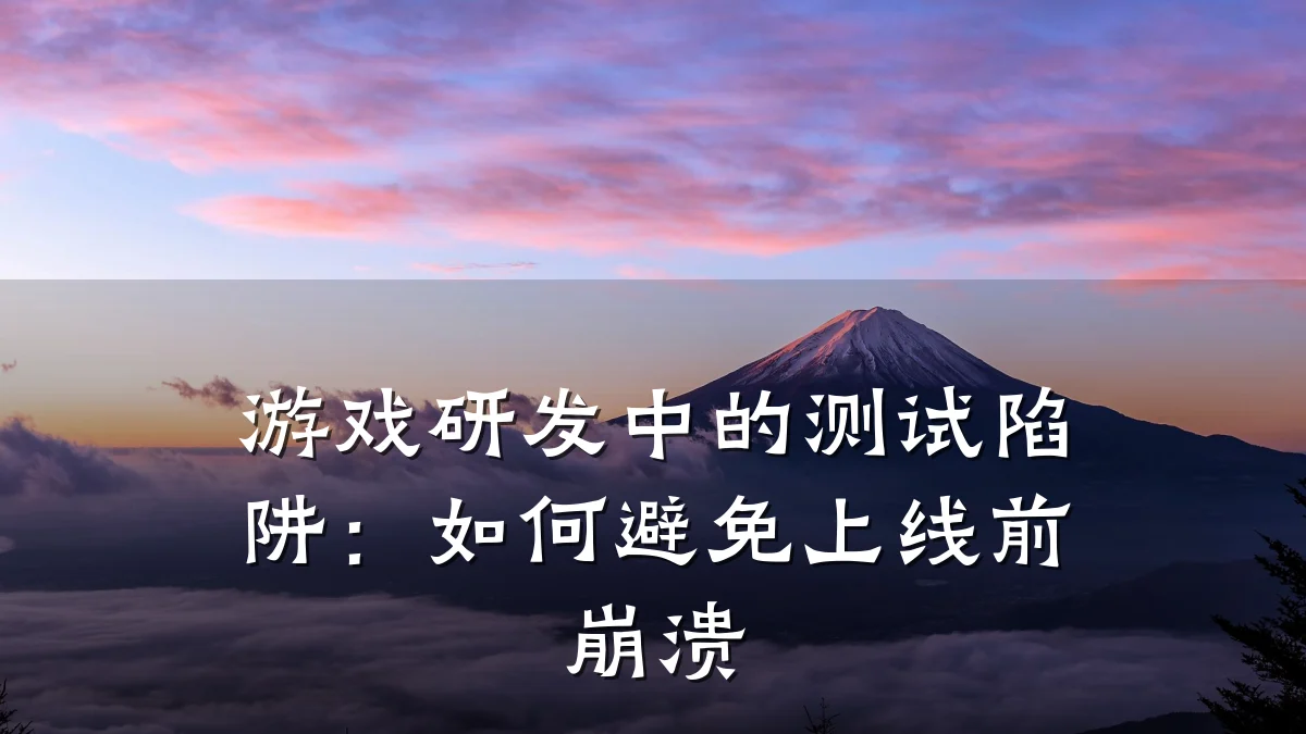 游戏研发中的测试陷阱:如何避免上线前崩溃