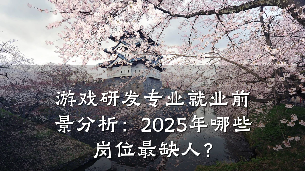 游戏研发专业就业前景分析:2025年哪些岗位最缺人?