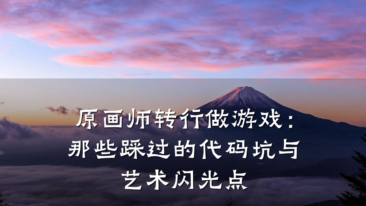 原画师转行做游戏:那些踩过的代码坑与艺术闪光点