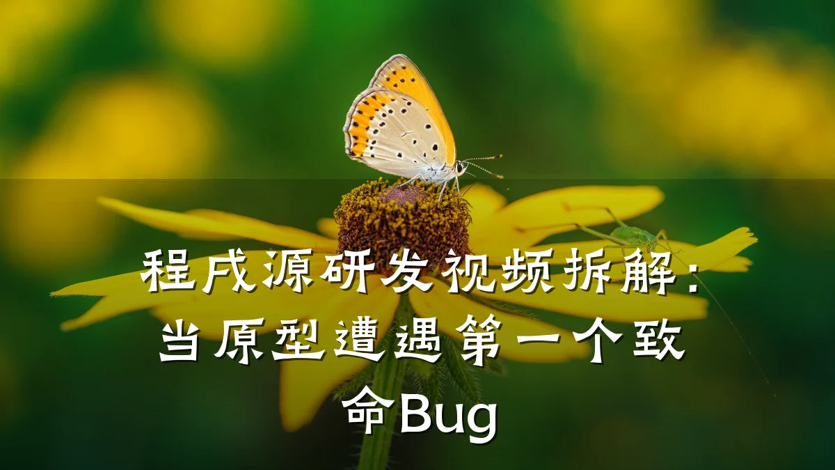 程戌源研发视频拆解:当原型遭遇第一个致命Bug
